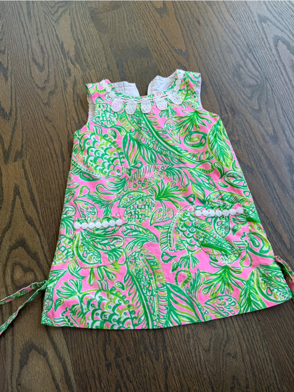 Lily Pulitzer Pink & Green Tropical Shift Dress